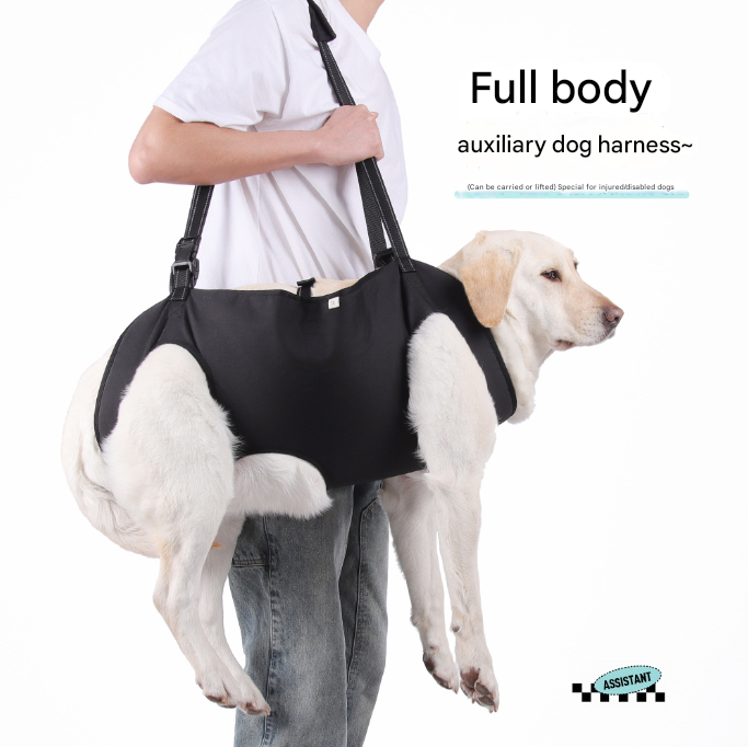 Black Pet Support Harness for Senior and Disabled Dogs - Adjustable Chest and Back… image 2