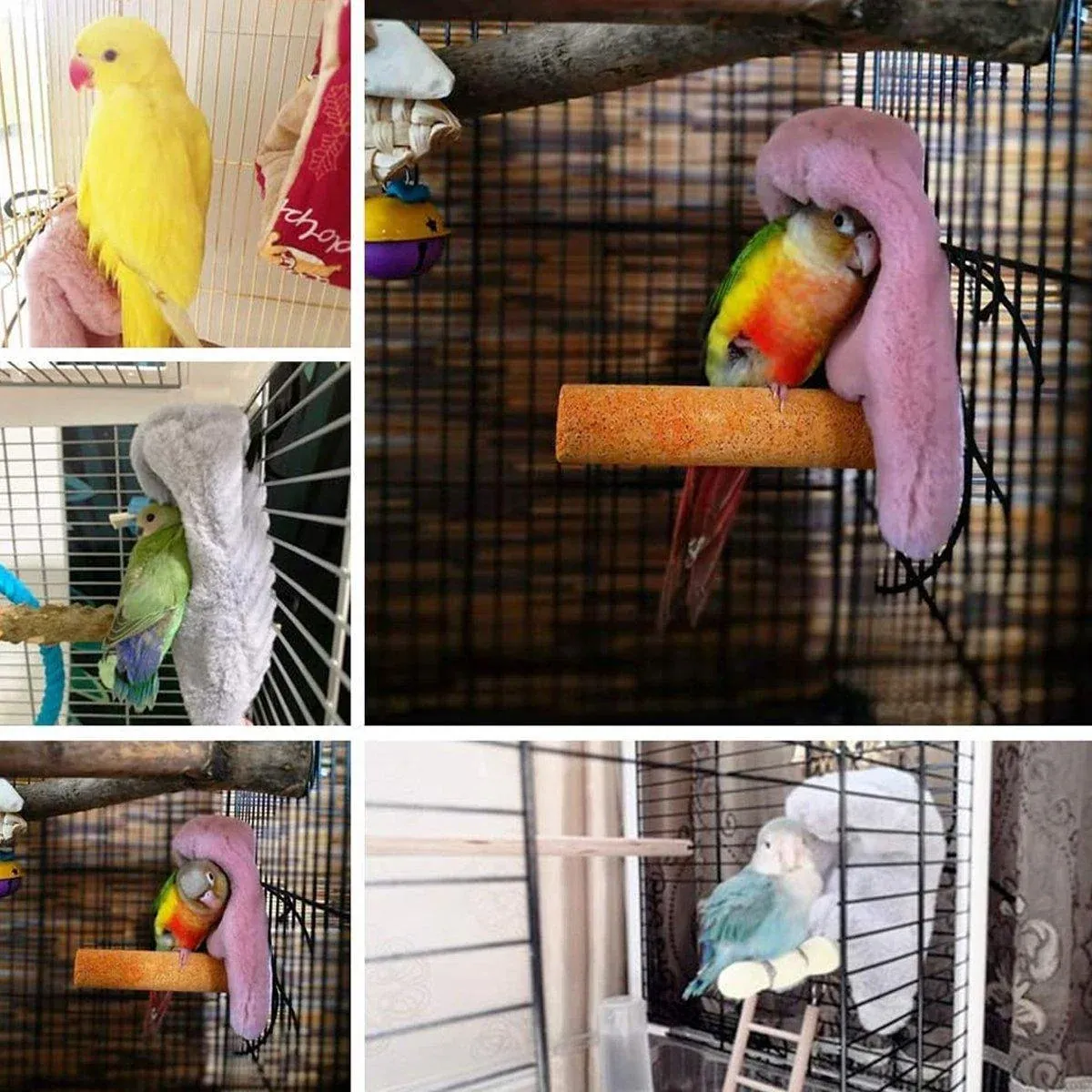 Cozy Bird Blanket Shawl Parrot Snuggle Cabin Plush Hanging Cotton Nest Bedding… image 8