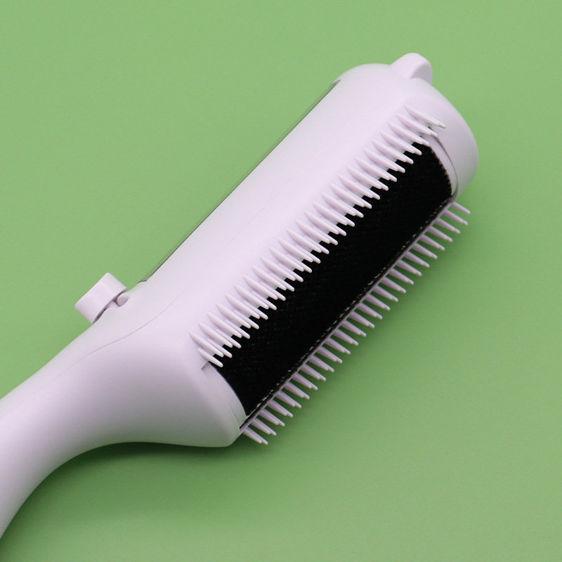 Multi-Function Pet Grooming Brush with Self-Cleaning Feature - Ideal for…, Green+White image 4