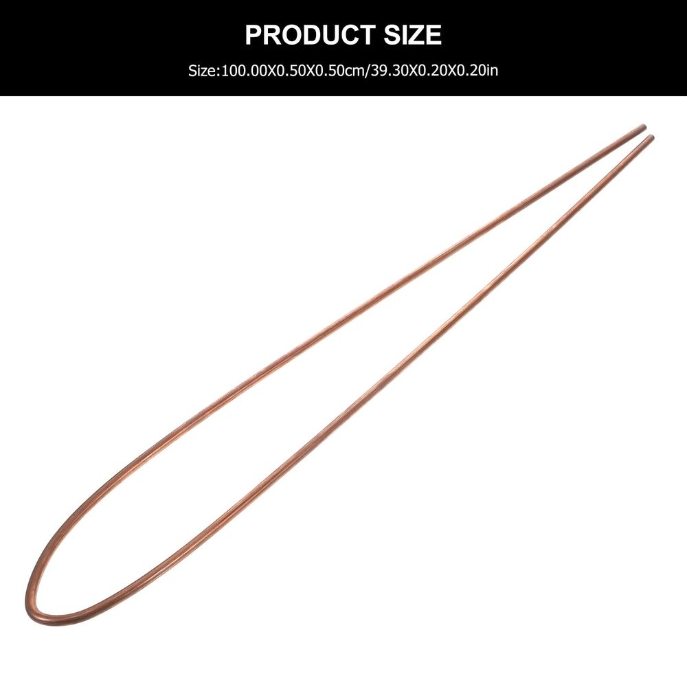 Copper Round Rod with Rose image 2