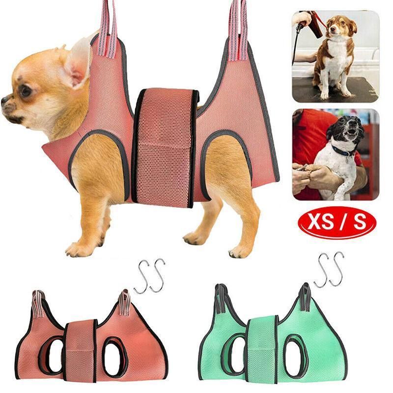 Small Pet Grooming Sling Hammock Dog Cat Restraint Bag Trimming Light Green - S image 9
