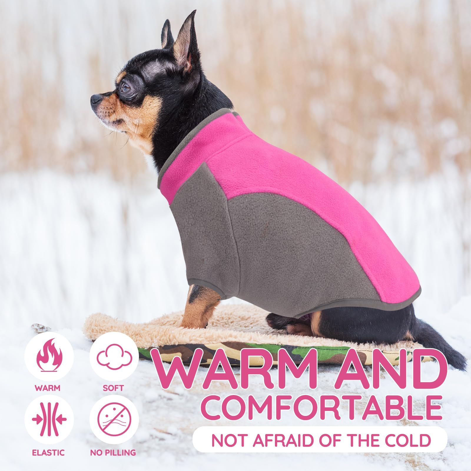 Fleece Dog Vest Pullover Soft Dog Jacket image 2