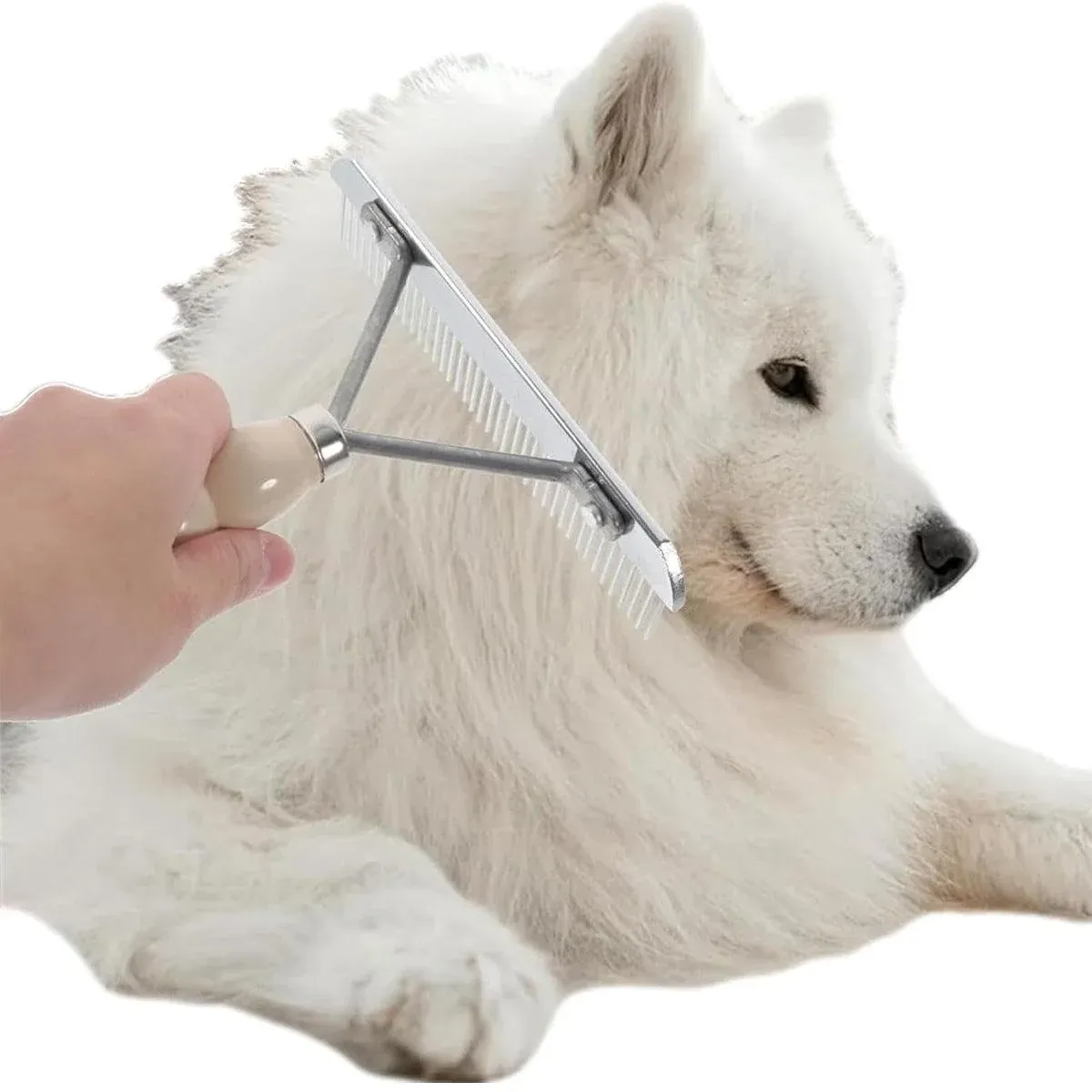 Pet Brush Hair Comb Grooming Rake Comb Dogs and Cats Shedding Deshedding Tool image 8