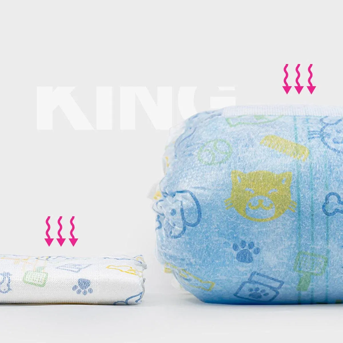 Male Disposable Dog Diapers Leakproof Breathable with Colour Indicator - L 63–81cm image 12