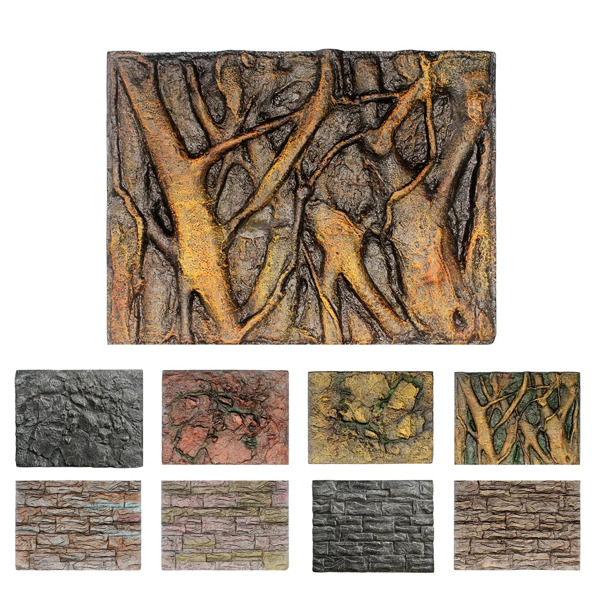 Pet Reptile Tank Board 3D Foam Backgrounds and Habitat Decoration 9 Styles - B image 3