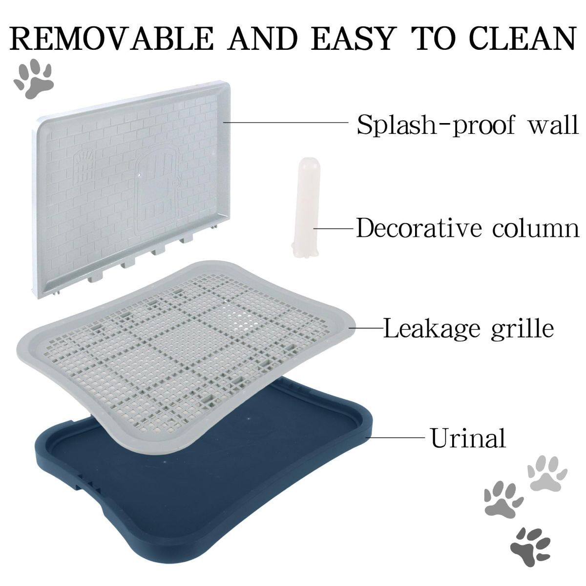 Dog Pee Pad Holder with Pee Pads, Blue image 7