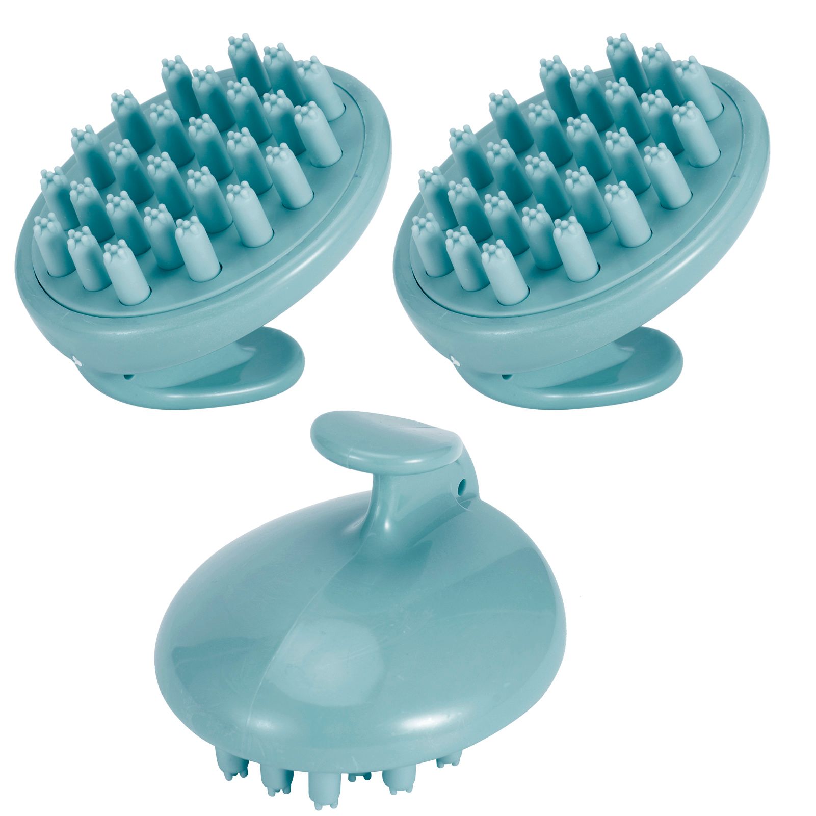3Pcs Scalp Massage Brush Adult Universal Hairdressing Shampoo Wash Hair Combblue image 3