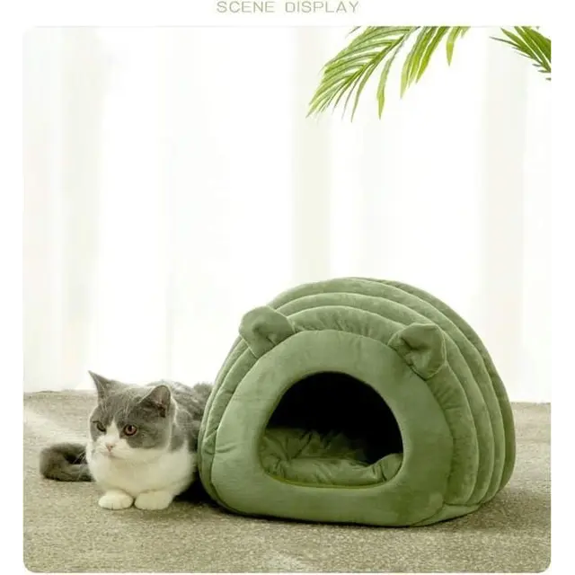 Green Black Cat Cave Bed Cat Furniture Cat Bed Australia Cozy Cat Bed Durable Cat Bed