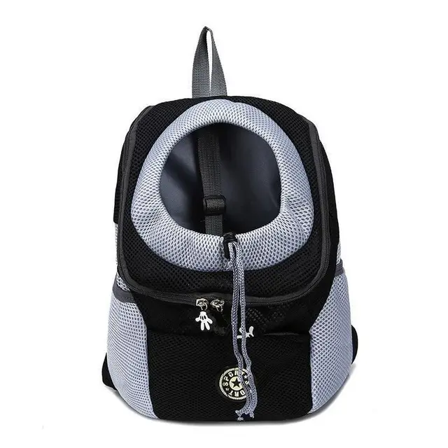 L Size Puppy Travel Mesh Pet Dog Carrier Backpack Front Travel Portable Shoulder Bag…