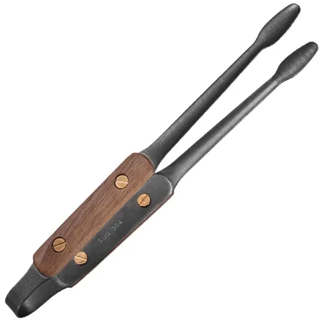 2 pack Kitchen Tongs Tweezers for Cooking - Reptile Feeding Tongs for Gecko, Black
