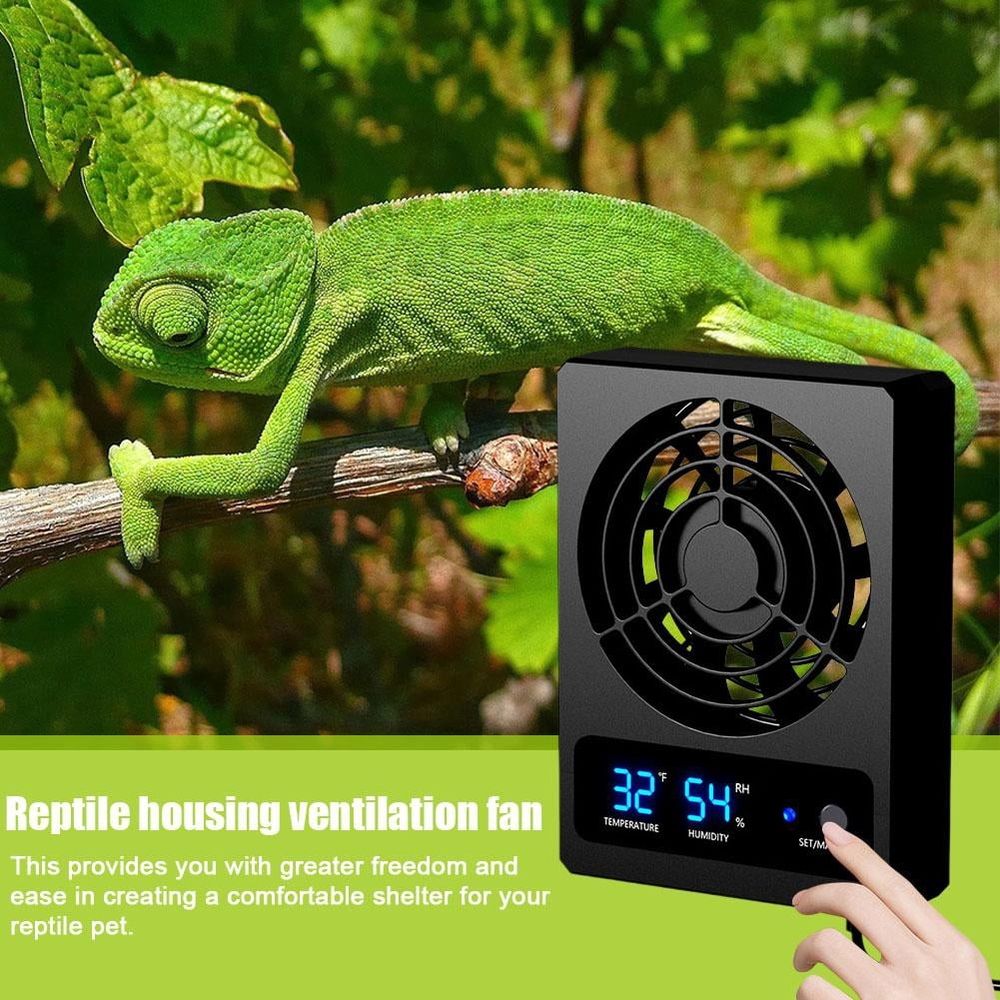 Smart Cooling Fan For Reptile Tank With LED Display Ventilation Fan For Reptile Terra… image 4
