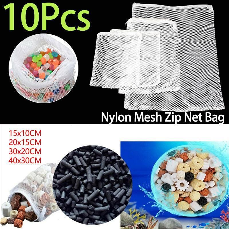 10Pcs Nylon Mesh Bags for Aquarium Pond Filter Media - 20CMx30CM image 2