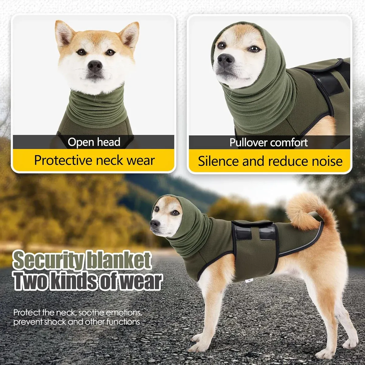 Calming Dog Vest for Stress Relief Travel Thunder Wrap Jacket for Medium Large Dogs - S image 7