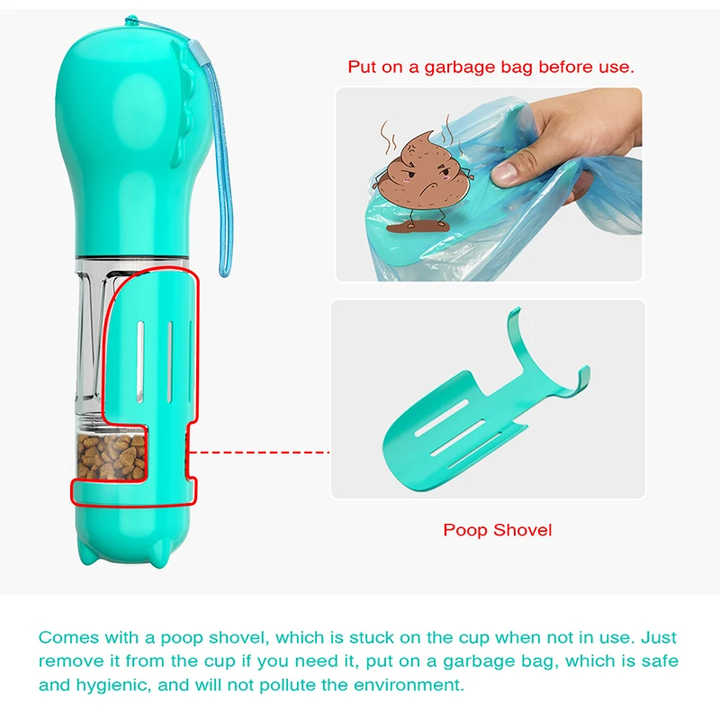 Blue 500ml Portable Pet Water Bottle image 5