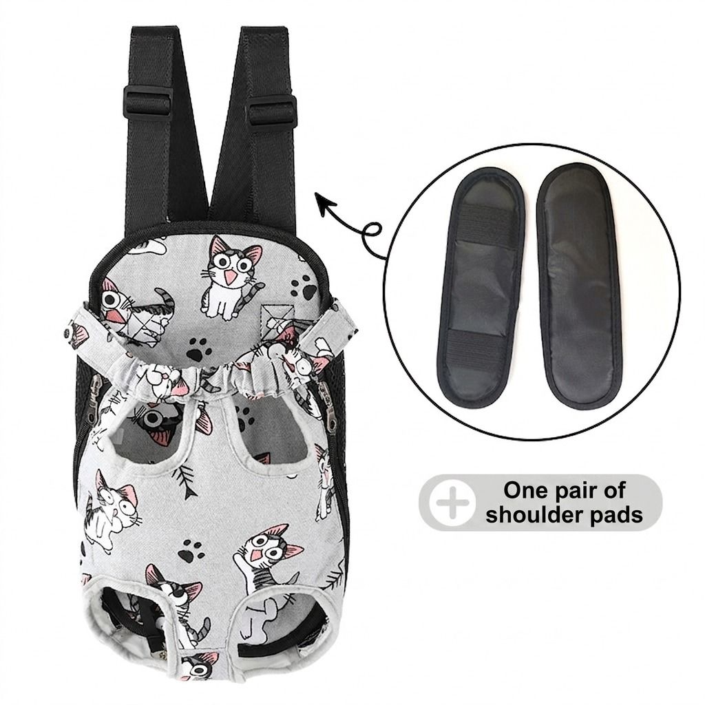 Portable Pet Front Chest Backpack for Small Dogs and Cats – Hands-Free…, S/Small image 8
