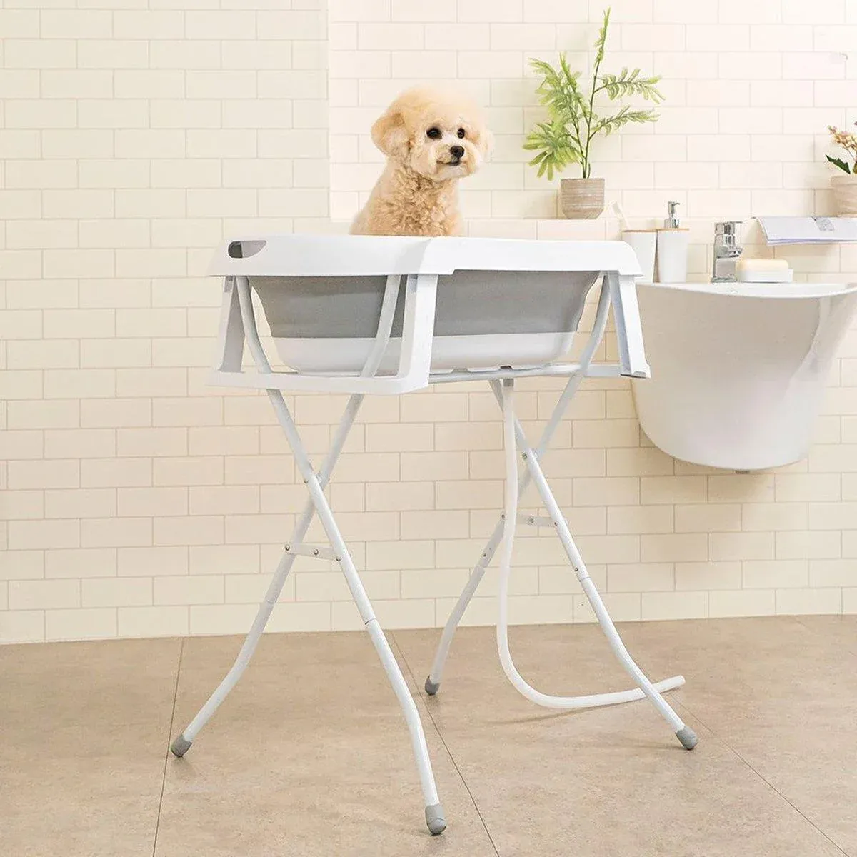 Pet Bath Tub Elevated Stand for Cats and Puppies Portable Bathing Tub for Pets image 12