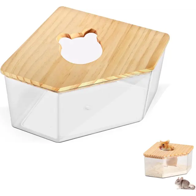 Sand Bath for Mice - Toilet Sand Bath - Dustbath for Rodents - Wooden Hamsters…