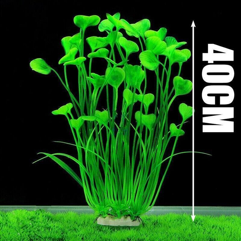 Aquarium 40cm Artificial Simulation Water Plants Fish Tank Plant Grass Decor - Green image 7