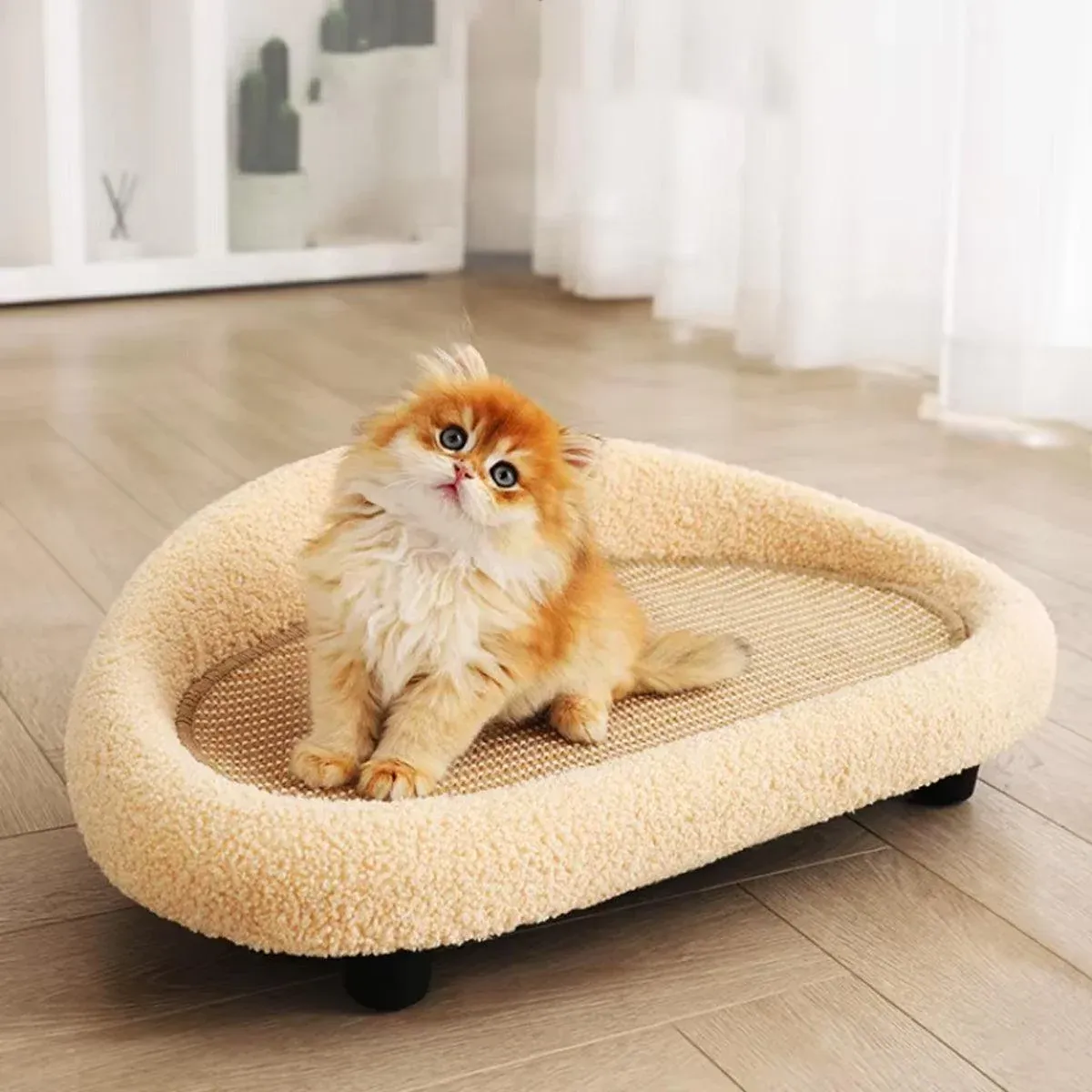 Large Cat Scratching Board Sofa Scratch Resistant Nest for Cats and Kittens - Green image 13
