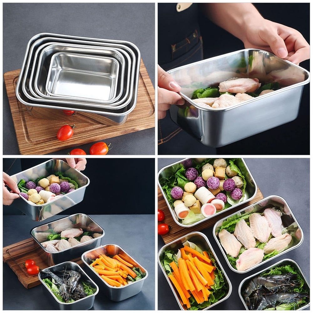Wear Resistant Stainless Steel Multi Purpose Food Plate for Dinner and Appetizer Serving