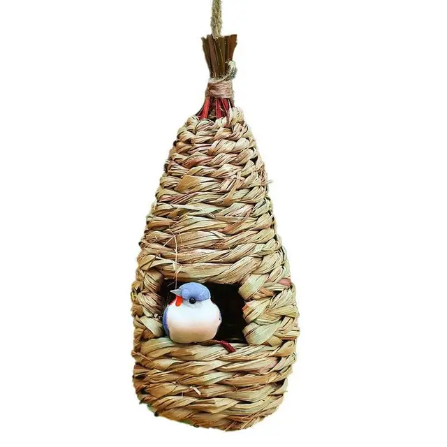 Qttie Bird Nest Breeding Box House Bed Cage Hut Cave Canary Finch Budgie Parrot…