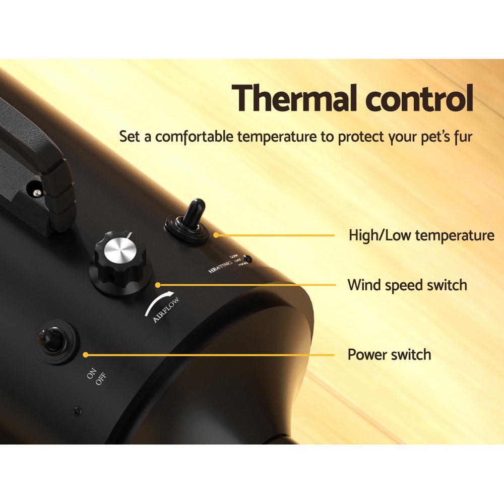i.Pet Pet Hair Dryer Dog Cat Grooming Speed Blower Hairdryer Heater Low Noise image 5