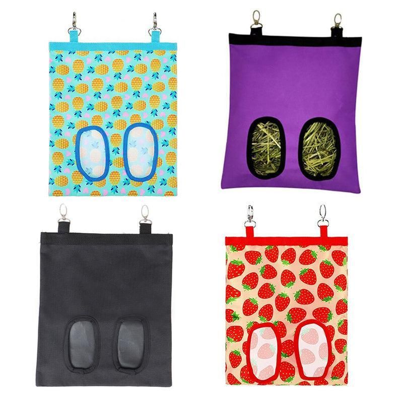 Hay Bag Guinea Pig Rabbit Feeding Bag Animal Hay Feeder Bag Hanging Feeder - Yellow image 3