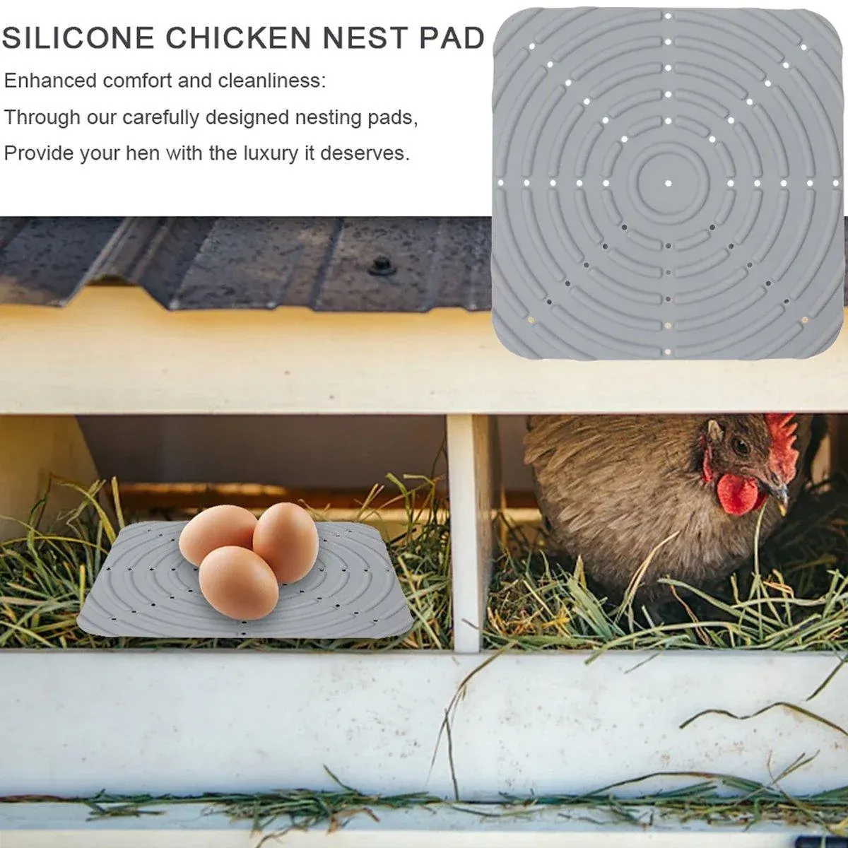 Washable Silicone Nesting Box Bedding Reusable Under Bedding for Chicken Coop… image 7