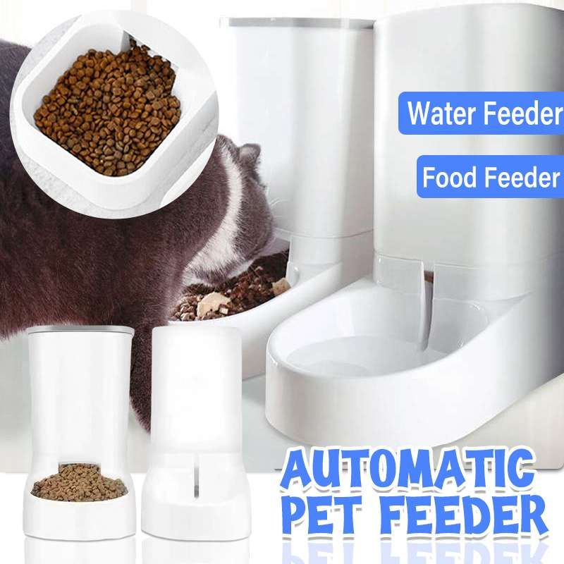 Automatic Pet Dog Cat Food Water Dispenser Feeder Self Feeding Bowl Bottle - Food image 2