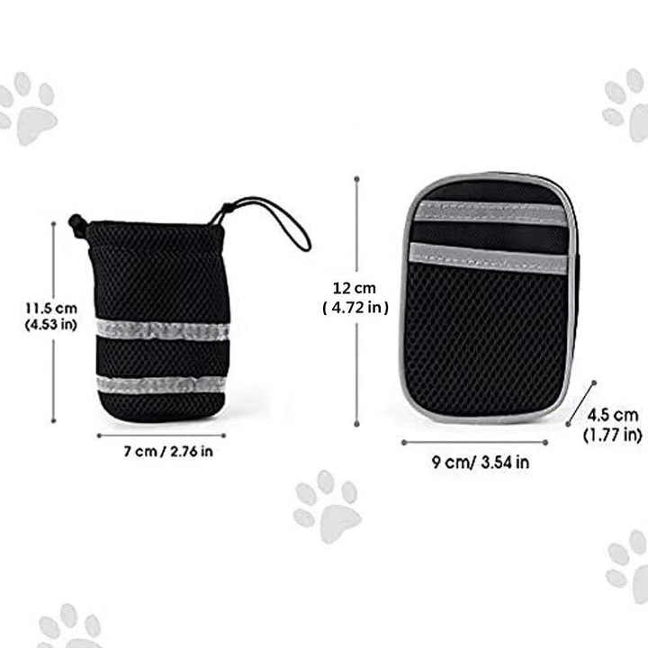Black Reflective Pet Waist Bag with Hands-Free Leash for Night Safety - Adjustable… image 2
