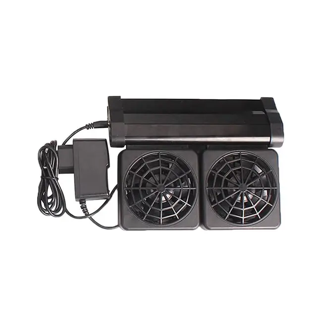 Aquarium Cooling Fans Cold Wind Chiller Adjustable Water Cooler 2 Fan Heads
