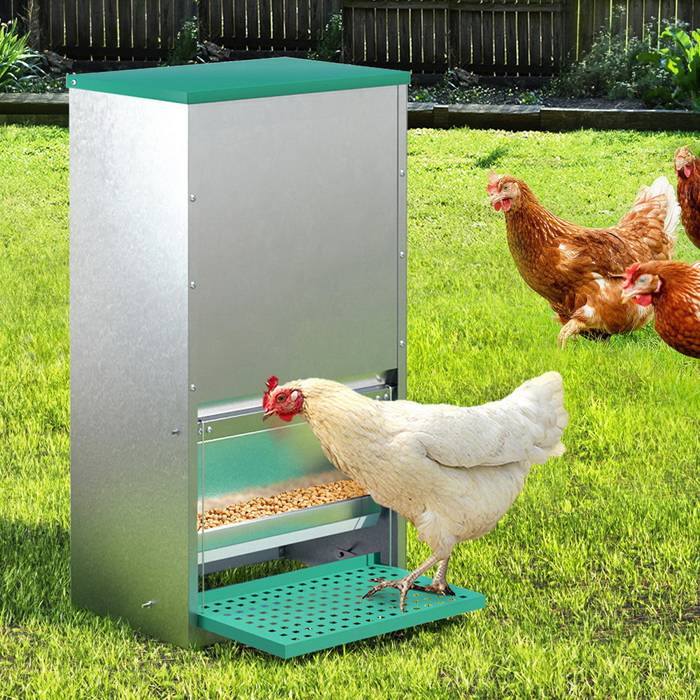 Giantz Automatic Chicken Feeder Port Coop Chick Poultry Treadle Self Opening image 7