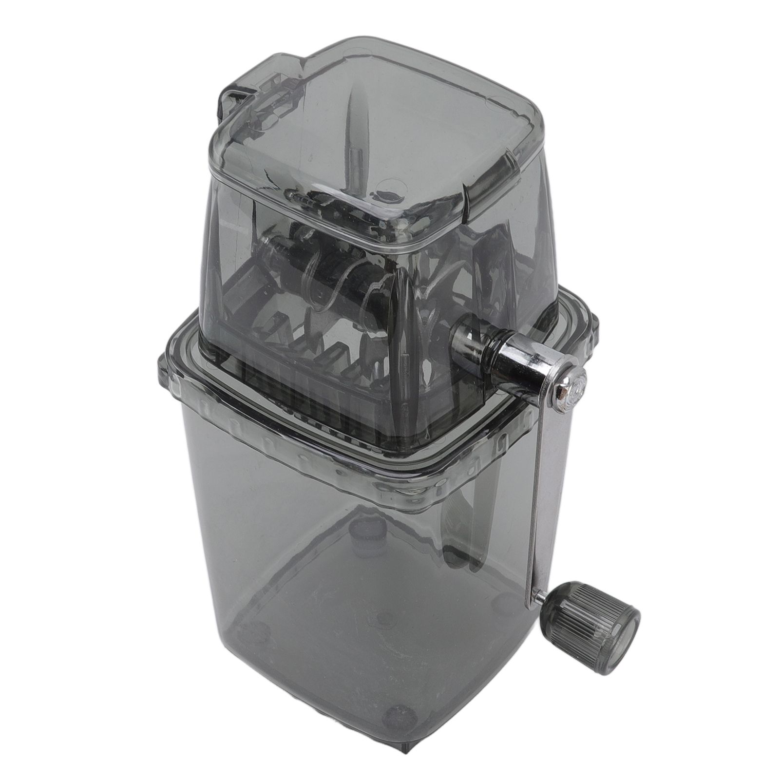 Manual Ice Crusher Small Portable Shaver Hand Operated Snow Cone Machine for Home Grey image 2
