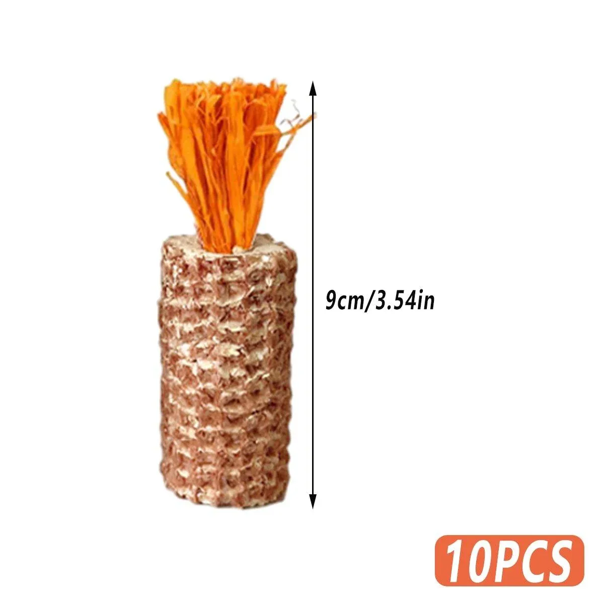 10pcs Pet Chewing Radish Hamster Toys Corn Cob Teething Sticks for Small Animals image 3
