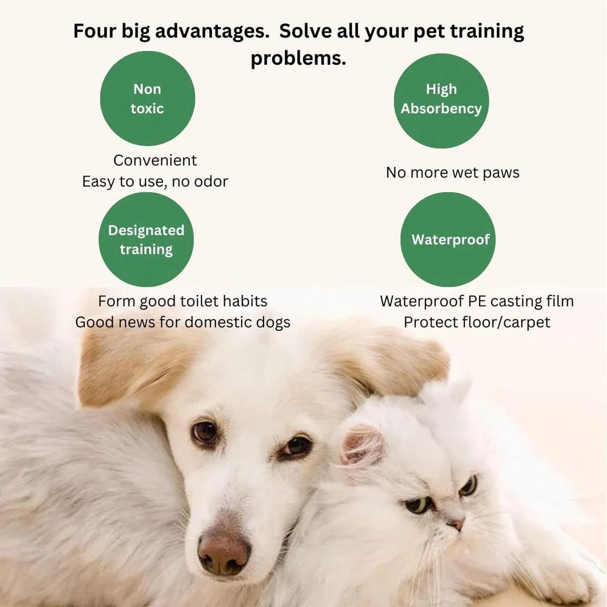 Pet Urinal Pads for Dogs Bullseye Diaper Pads Leakproof Pet Training Pads Dogs - L-15PCS image 14