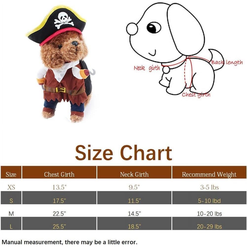 Funny Dog Costume Pirates of The Caribbean Style Cat Costumes Halloween Dog…, M image 2