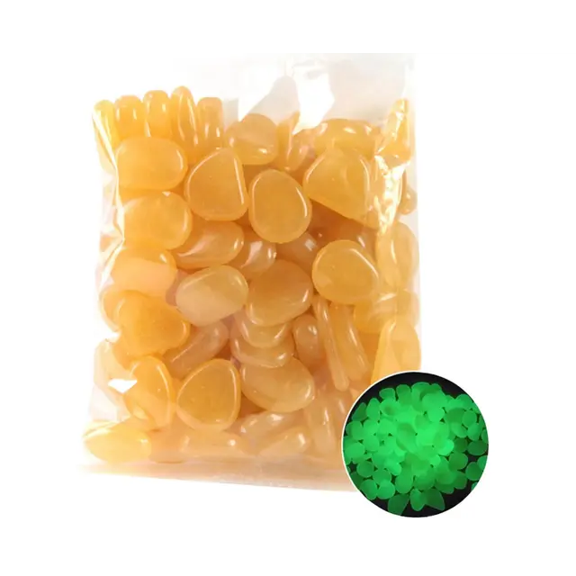 100Pcs Aquarium Stones-Orange Yellow 100pcs