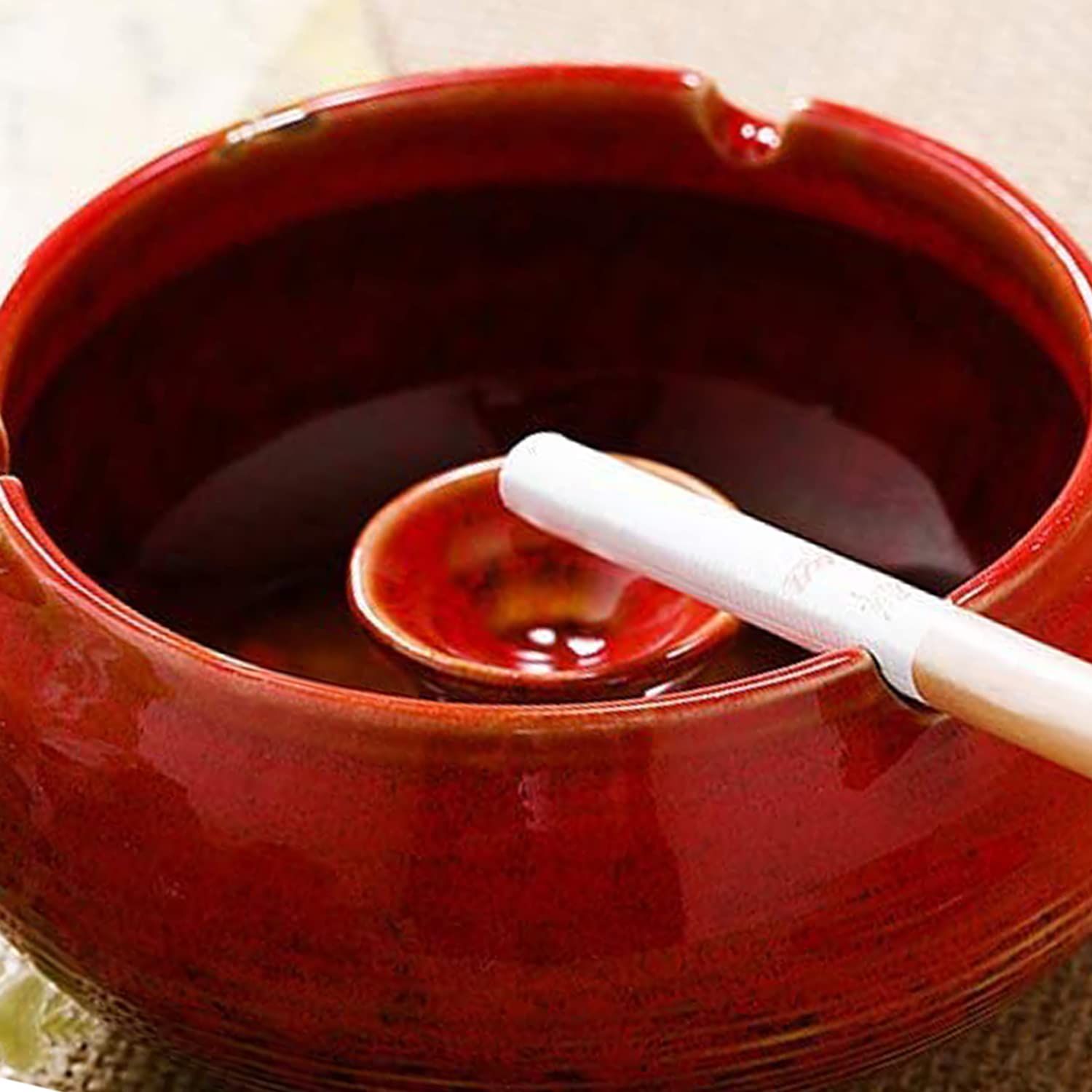 Ceramic Ashtray with Lid and Sink image 3