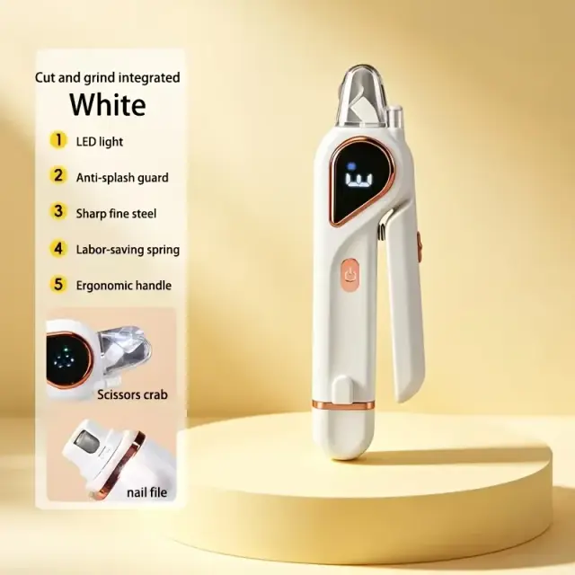 Electric Cat & Dog Nail Trimmer, White