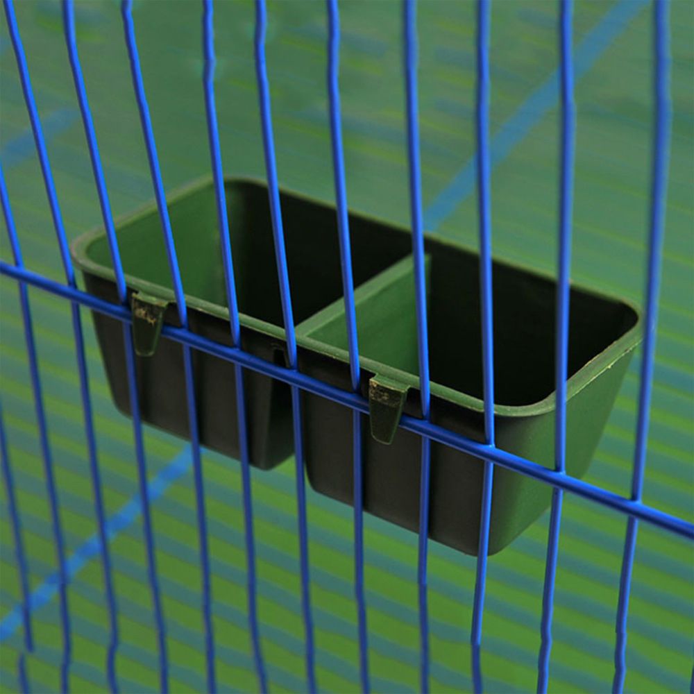 Bird Feeder Cup for Cage Hanging Plastic Conjoined 2 Cups Water Feed Trays for for… image 2
