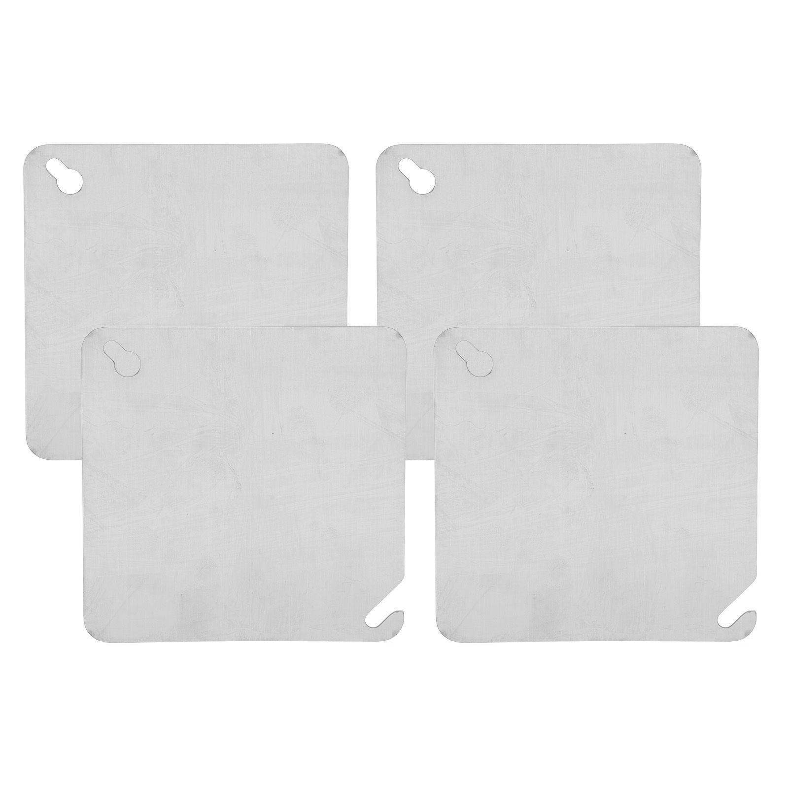 4PCS Metal Electrical Box Cover Plates 4 Inch Galvanized Iron Electric Junction Box…