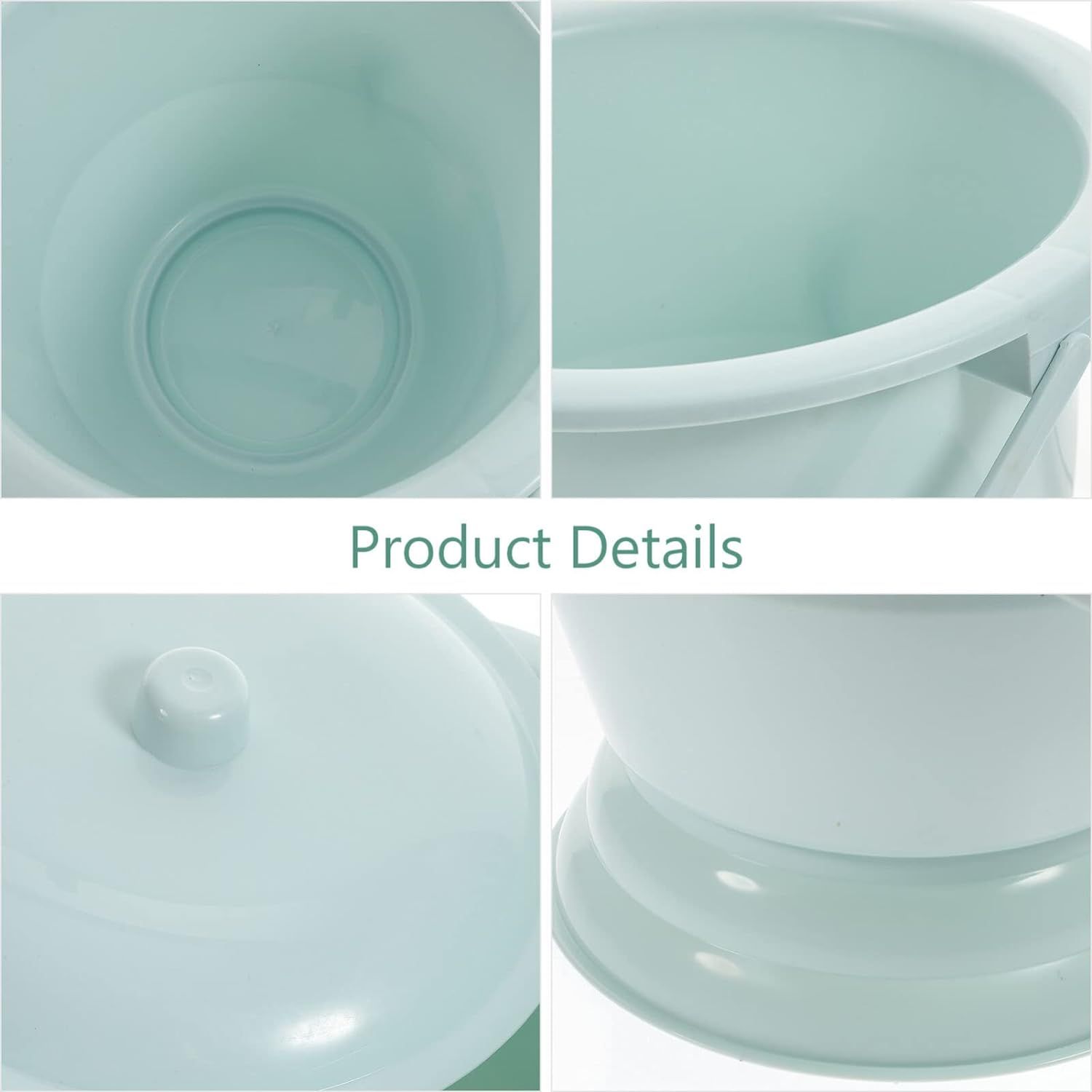 Pee Container Portable Toilets with Lid and Handle Urine Pot Hospital Spittoon Bedpan… image 2