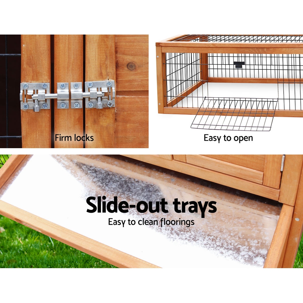 i.Pet Chicken Coop Rabbit Hutch 155cm x 49cm x 90cm Large Chicken Coop Wooden Run Cage… image 6