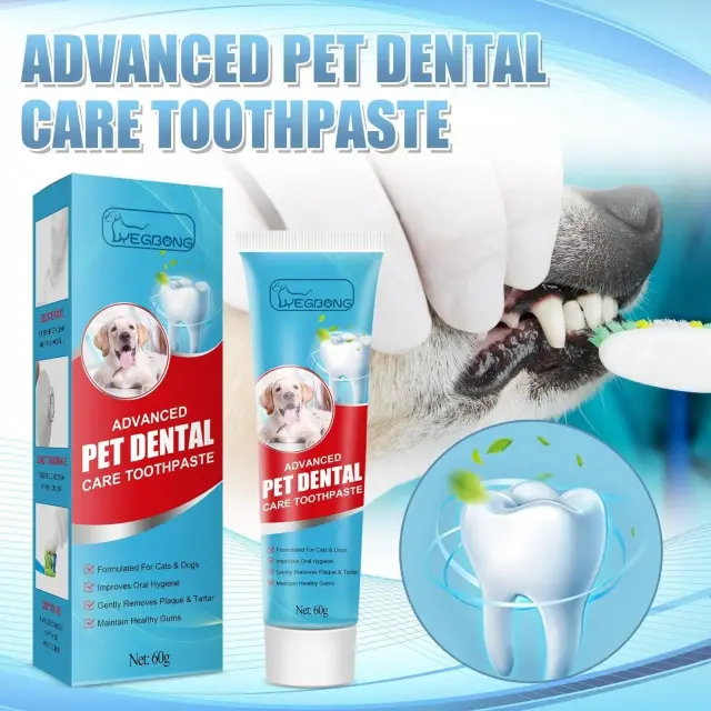 Pet Toothpaste Dog Cat Fresh Breath Tartar Removal Oral Care Edible Cleaning