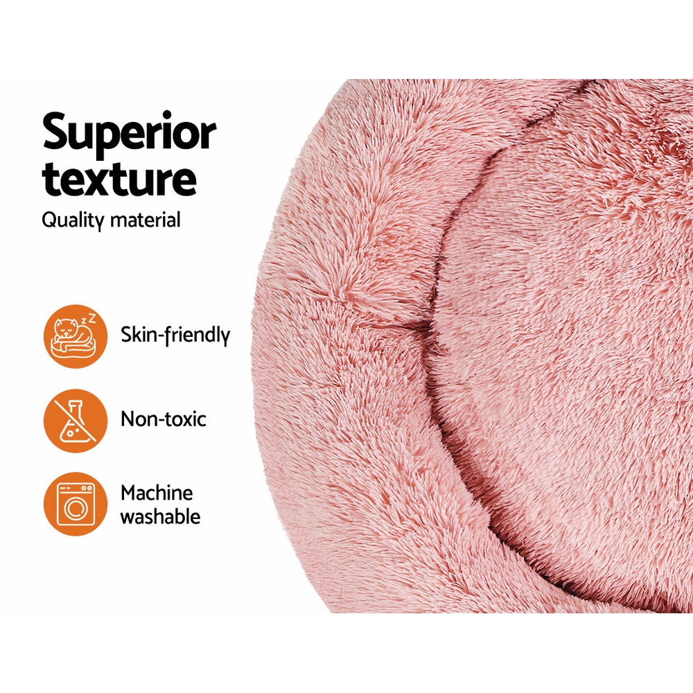 i.Pet Pet Bed Dog Cat 110cm Calming Extra Large Soft Plush Pink image 4