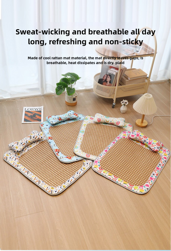Size S Style 4 Blue And Brown Pet Cooling Mat for Dogs and Cats - Summer Breathable… image 2