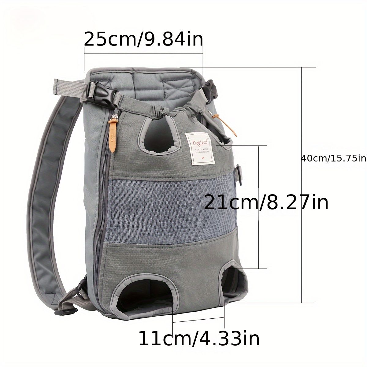 Gray Black outdoor pet backpack image 6