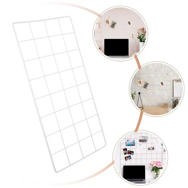 White Wire Wall Grid Panel
