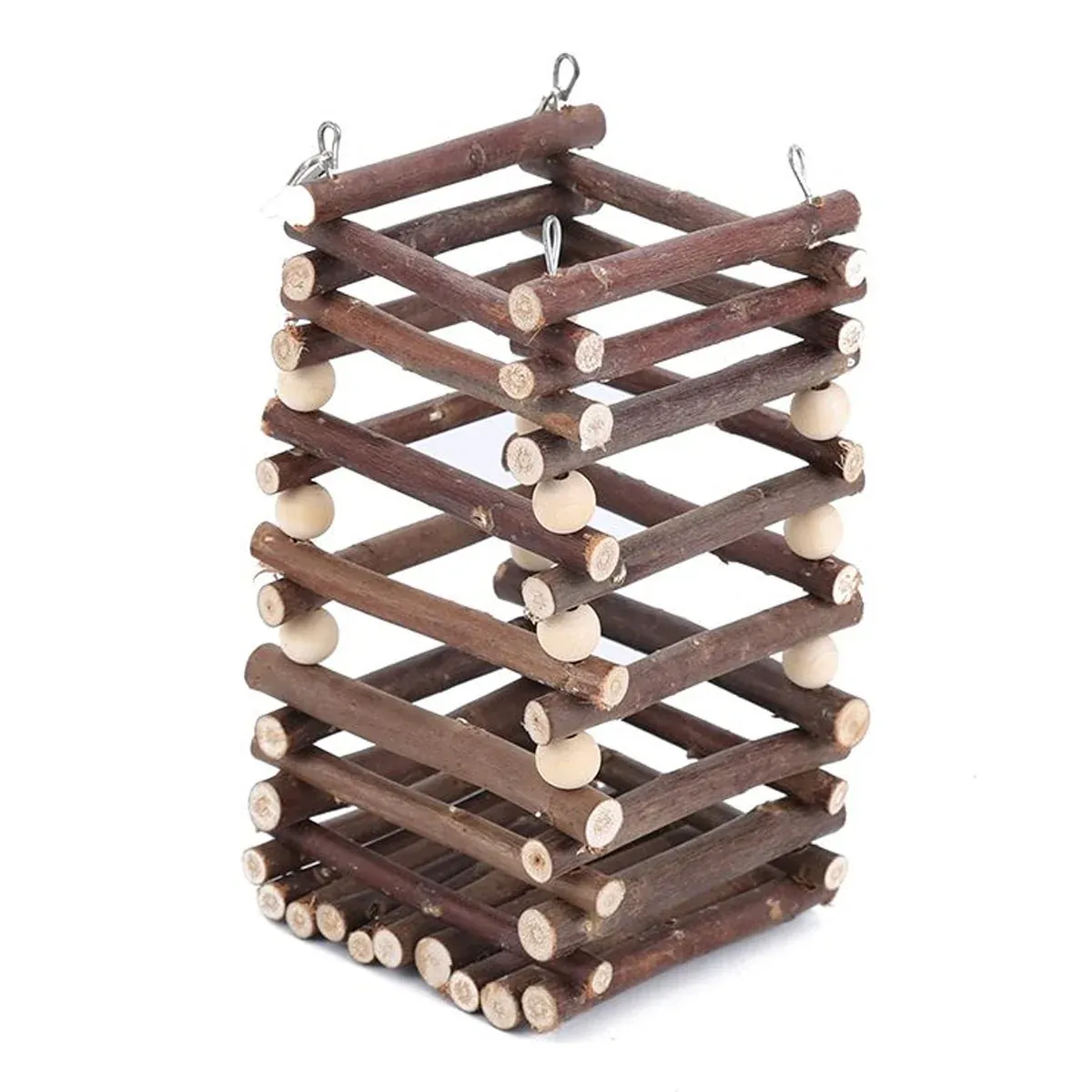 Rabbit Hay Feeder Rack Apple Wood Grass Holder Natural Food Rack Small Pet image 2