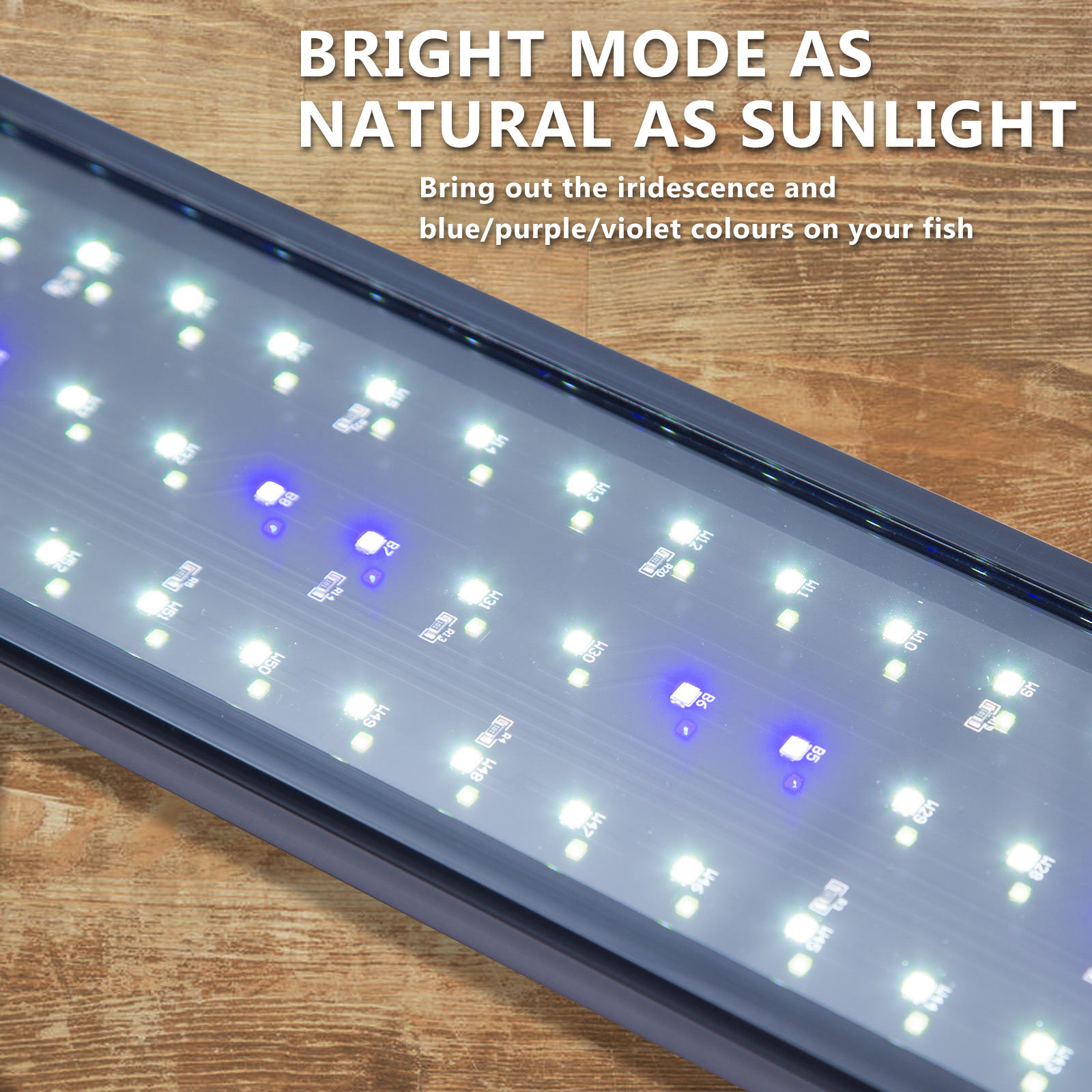 27W Set 2 Aquarium Blue White LED Light for Tank 95–115cm image 4